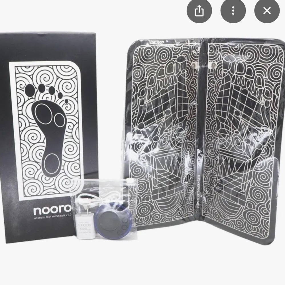 Nooro Black Electronic Foot Massager Pad – Portable TENS Foot Therapy